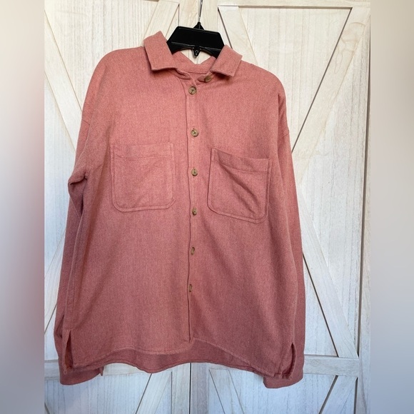 Madewell Flannel Shirt-Jacket Rose Size XS - Picture 5 of 10